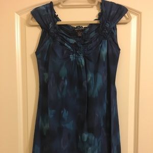 Lucky Brand Blue Watercolor Dress